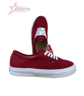 Corduroy Vans  - Maroon White
