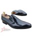 SM Genuine Leather Slip On Official Shoes - Black