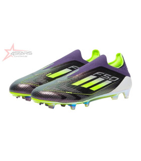 Adidas F50 Elite Laceless FG Fast Reborn - Unity Purple/White/Lucid Lemon