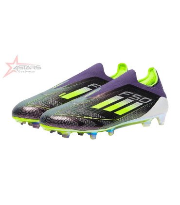 Adidas F50 Elite Laceless FG Fast Reborn - Unity Purple/White/Lucid Lemon