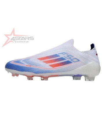 Adidas F50 Elite Laceless FG - Cloud White/Solar Red/Lucid Blue