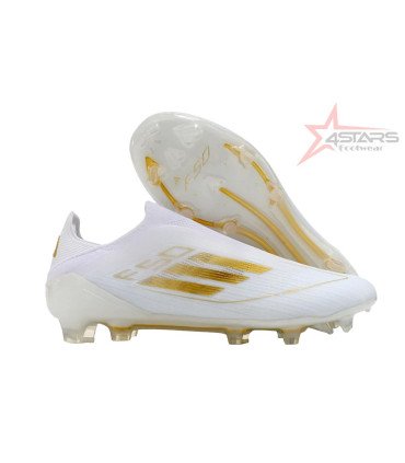 Adidas F50 Elite Laceless FG - White/Gold