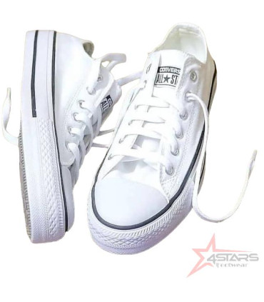 Converse All Star Low - White/Black Stripes