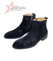 Renato Dulbecc Zip Up Suede Chelsea Boots - Black