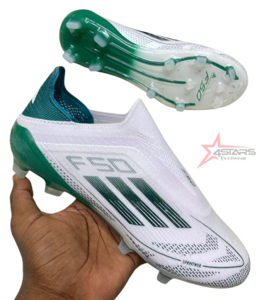 Adidas F50 Elite Laceless FG - White/Green