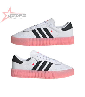 Wmns Adidas SambaRose Double Sole - Cloud White/Core Black/Glow Pink