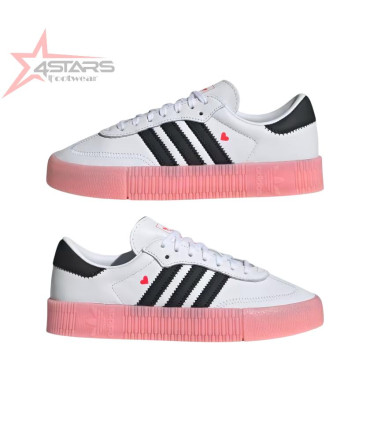 Adidas SambaRose Shoes - Cloud White/Core Black/Glow Pink