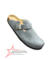 Guoloufei Slip On Clogs Suede - Grey