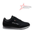 Tommy Hilfiger Casual Leather Sneakers - Black