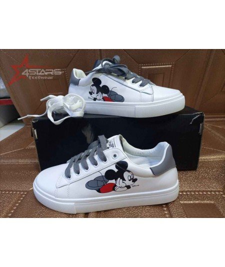 Ladies Mickey Mouse Sneakers - Grey