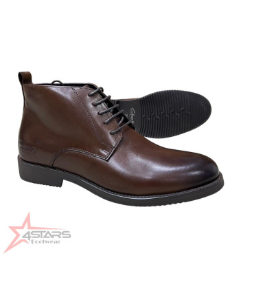 Clarks Genuine Leather Laced Official Boots - Coffee