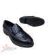 Billionaire Round Toe Penny Loafers - Black