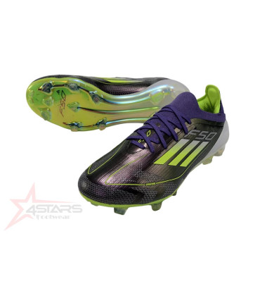 Adidas F50 Adizero FG Football Boots - Purple/Yellow/White