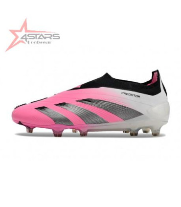 Adidas Predator Elite FG Laceless Football Boots - Pink White Black