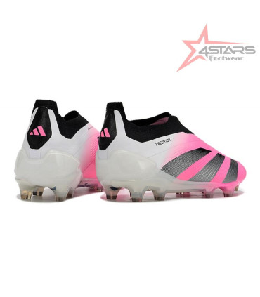 Adidas Predator Elite FG Laceless Football Boots - Pink White Black