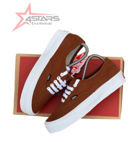 Corduroy Vans - Brown White