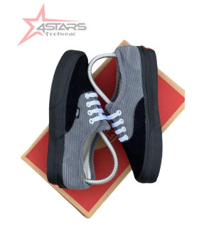 Corduroy Vans - Grey Black