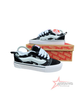 Vans Knu Skool - Black White Vans Custom