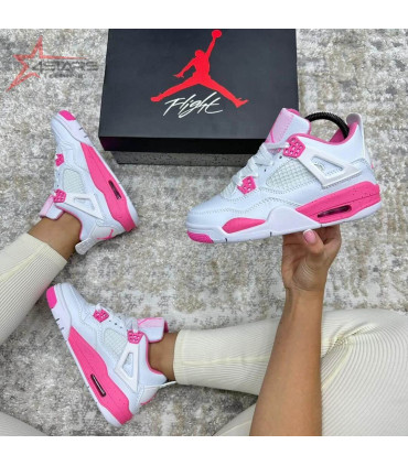 WMNS Air Jordan 4 Retro - White/Pink