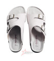 Men’s Cork Sandals, Arch Support Footbed Slippers with Buckle Straps
