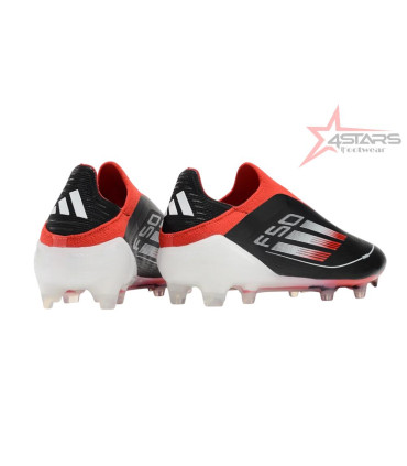 Adidas F50 Elite Laceless FG Firm Ground Soccer Cleats - Black/Red/White