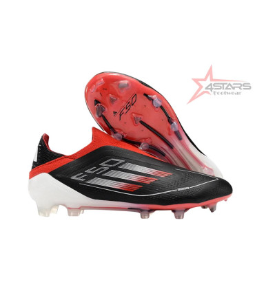 Adidas F50 Elite Laceless FG Firm Ground Soccer Cleats - Black/Red/White