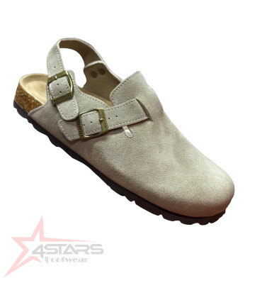 Unisex Suede Clogs with a Strap