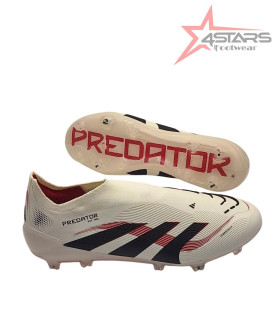 Adidas Predator Elite LL FG Football Boots - Off White/Core Black