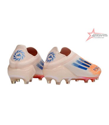 Adidas F50 Elite Laceless FG Firm Ground Football Boots - Beam Orange/Lucid Blue/White