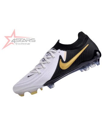 Nike Phantom GX 2 Elite Low FG Firm Ground Football Boots - White/Black/Gold