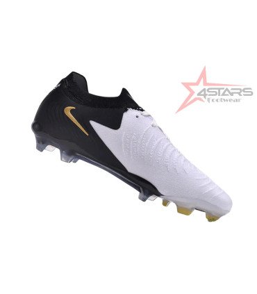 Nike Phantom GX 2 Elite Low FG Firm Ground Football Boots - White/Black/Gold