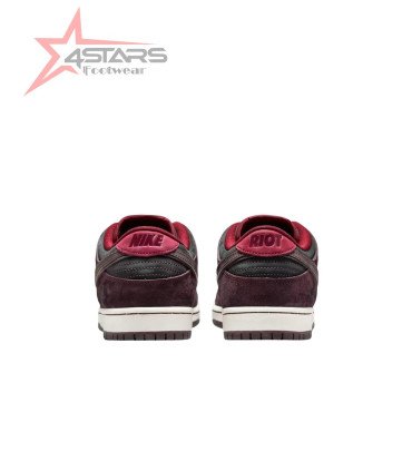 Nike SB Dunk Low Pro x Riot Skateshop Mahogany and Team Red