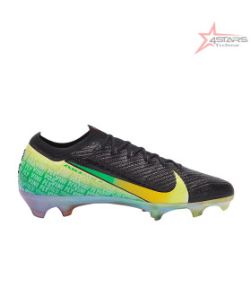 Nike Mercurial Vapor 16 Elite Vini JR FG Firm Ground Soccer Cleats - Black/Dynamic/Yellow-Green/Spark-Soar