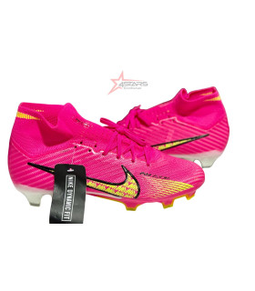 Nike Air Zoom Mercurial Superfly 9 Elite FG Firm Ground Soccer Cleats - Pink/Yellow