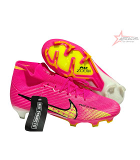 Nike Air Zoom Mercurial Superfly 9 Elite FG Firm Ground Soccer Cleats - Pink/Yellow