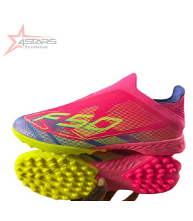 Adidas F50 TF Artifical Turf Boots - Pink/Lucid Lemon