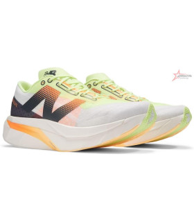 New Balance FuelCell SuperComp Elite v4 'White Bleached/Lime Glo/Hot Mango' Running Shoes