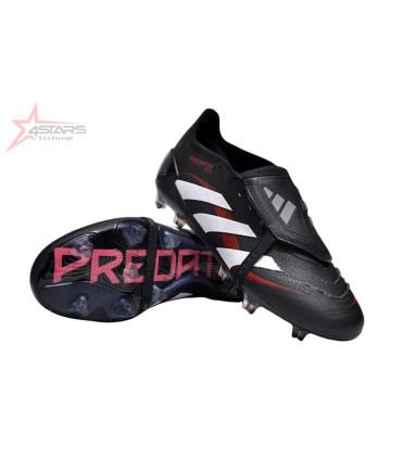 Adidas Predator Elite Foldover Tongue FG Firm Ground Soccer Cleats - Black/White/Red