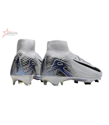 Nike Air Zoom Mercurial Superfly 10 Elite FG Firm Ground Soccer Cleats - Grey/Black