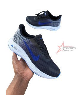 Nike Air Zoom Running Shoes - Black/White/Blue