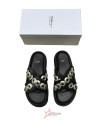 TOGA PULLA  Disc-embellished Cross Strap Slides