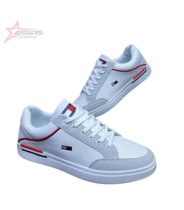 Tommy Hilfiger Leather Casuals - White/Grey