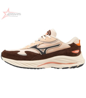 Mizuno Wave Rider Beta 'Chicory Coffee' Leather Sneakers.