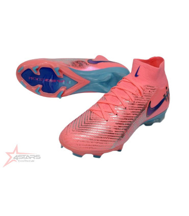Vini Jnr X Nike Air Zoom Mercurial Superfly 10 Elite FG Firm Ground Soccer Cleats - Pink/Neon Pink/Metallic Silver