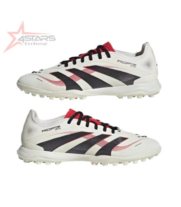 Adidas Predator PRO TF Turf Soccer Cleats Shoes - White/Black