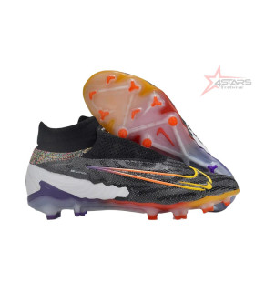 Nike Phantom GX Elite FG Firm Ground Soccer Cleats - Black/Yellow/Orange/Purple