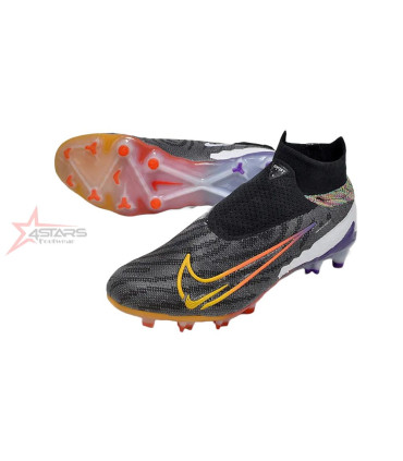 Nike Phantom GX Elite FG Firm Ground Soccer Cleats - Black/Yellow/Orange/Purple