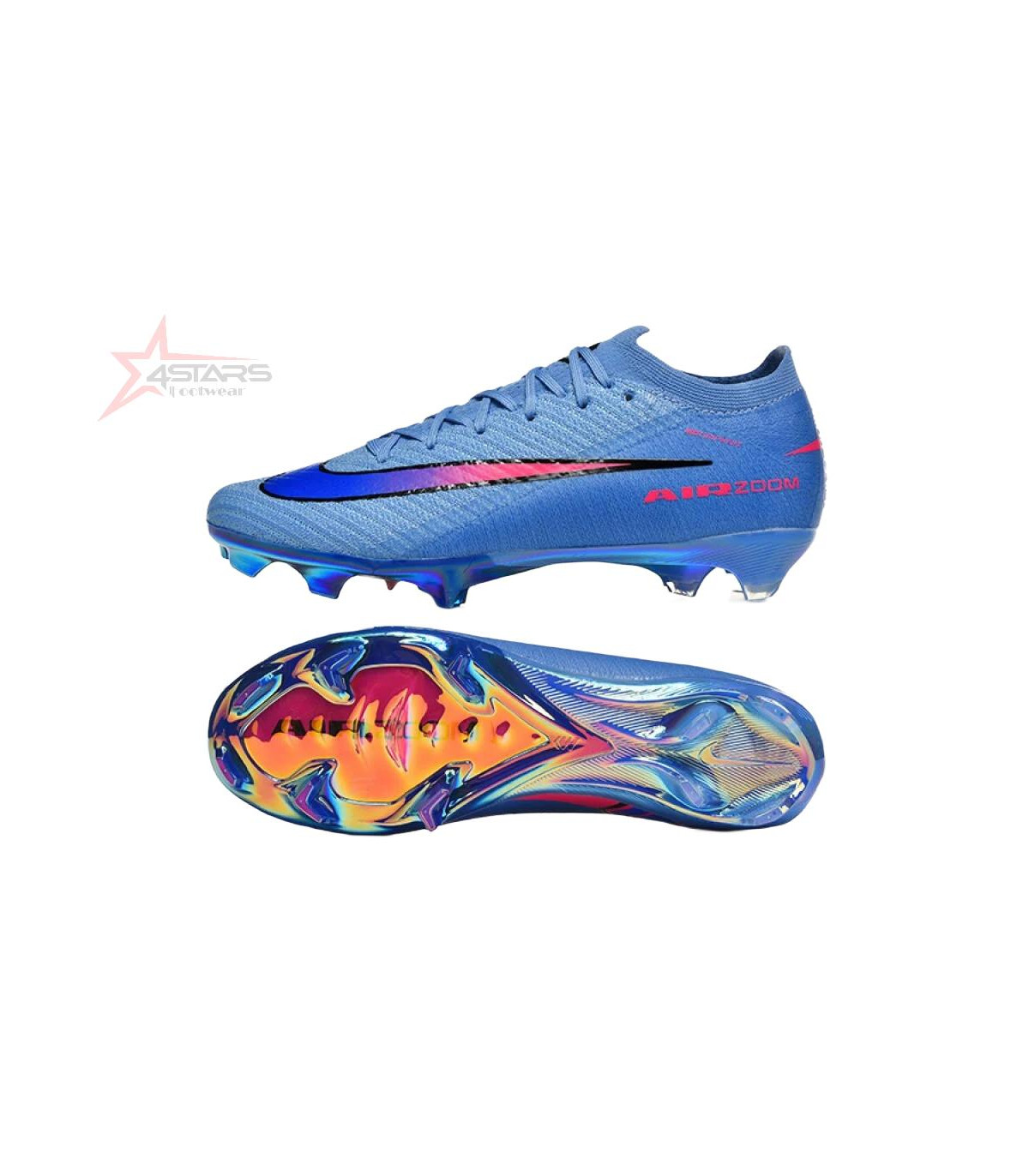 Nike Air Zoom Mercurial Vapor 16 Elite FG Firm Ground Soccer Cleats - Blue/Electric Blue/Radiant Pink