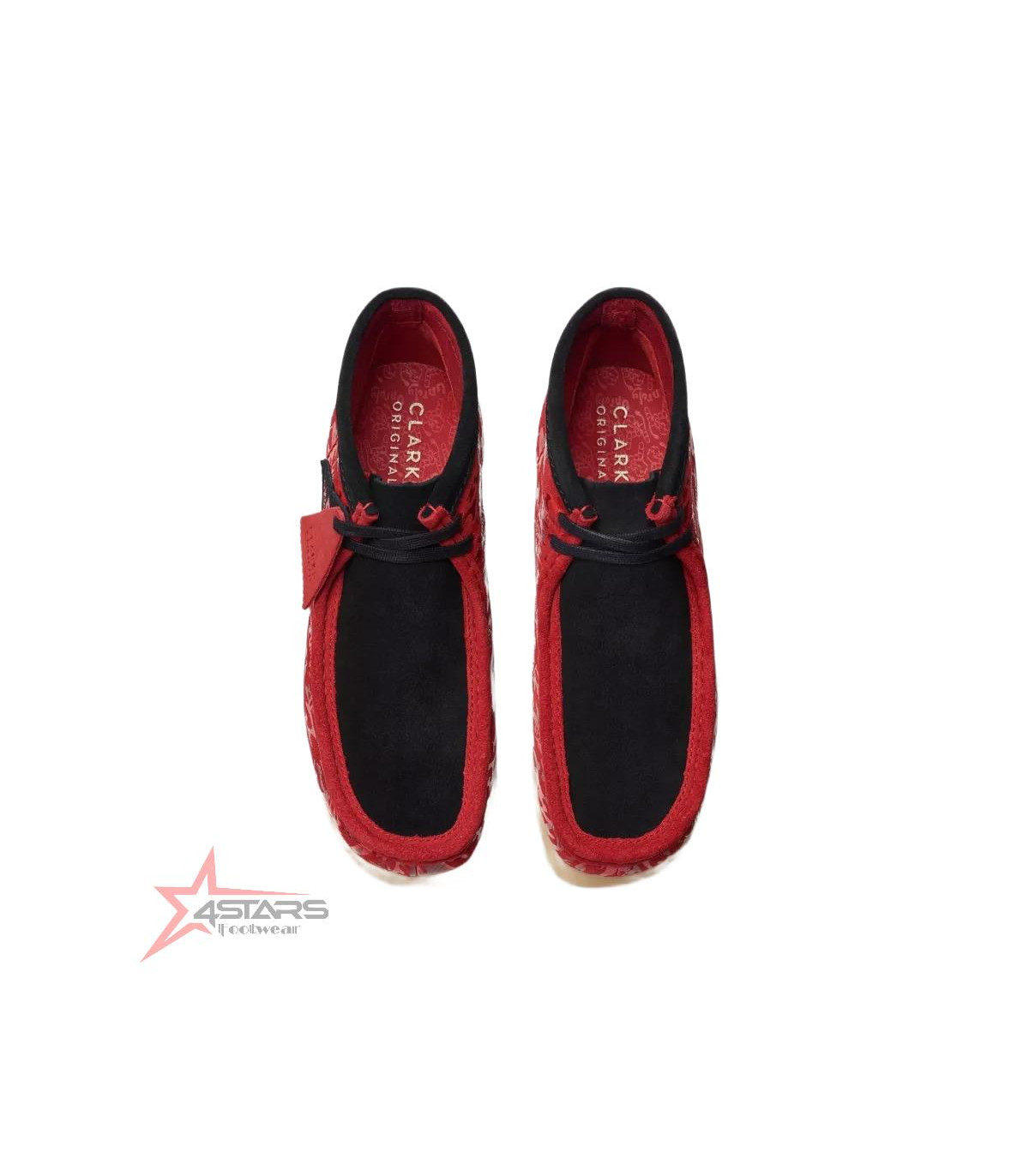 Clarks X Popcaan Originals Wallabee Boot Red Camouflage