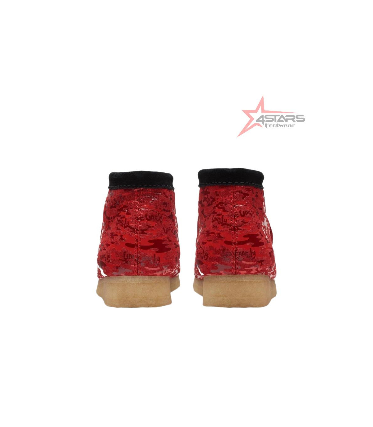 Clarks X Popcaan Originals Wallabee Boot Red Camouflage